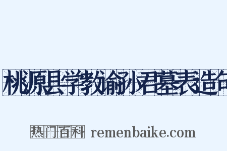 桃源县学教谕孙君墓表造句是什么意思的图片